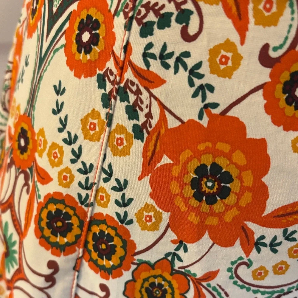 Anthropologie Floral Midi Dress with Cap Sleeves - Picture 6 of 12
